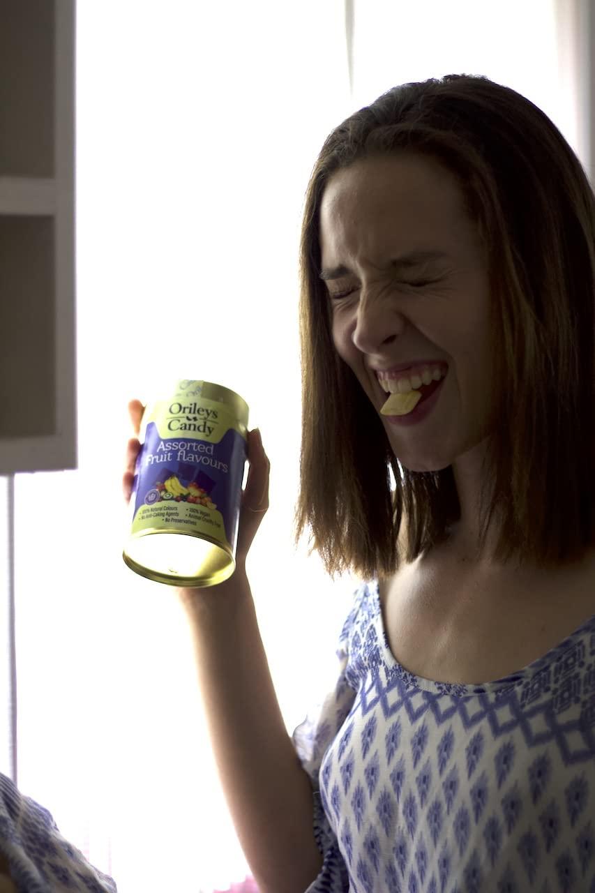 ORILEYS CANDY TRADITIONAL CRAFTED CONFECTIONS Orileys Pillow & Slice Candy Tin - Natural Colours. No Added Preservatives, Talc Free (Aamras, 250 grams)