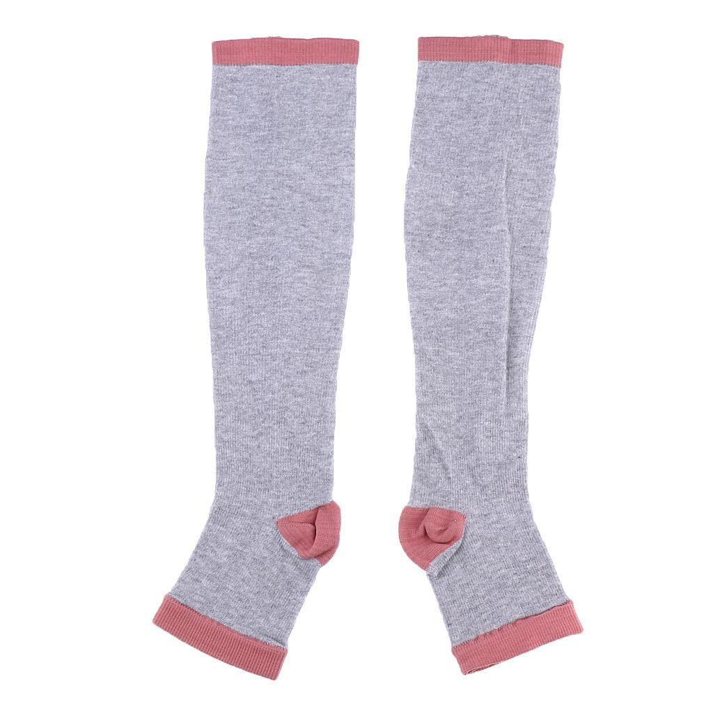 ATORSE ATORSE 1 Pair Womens Mens Compression Socks Zip Leg Support Stockings Gray Xxl