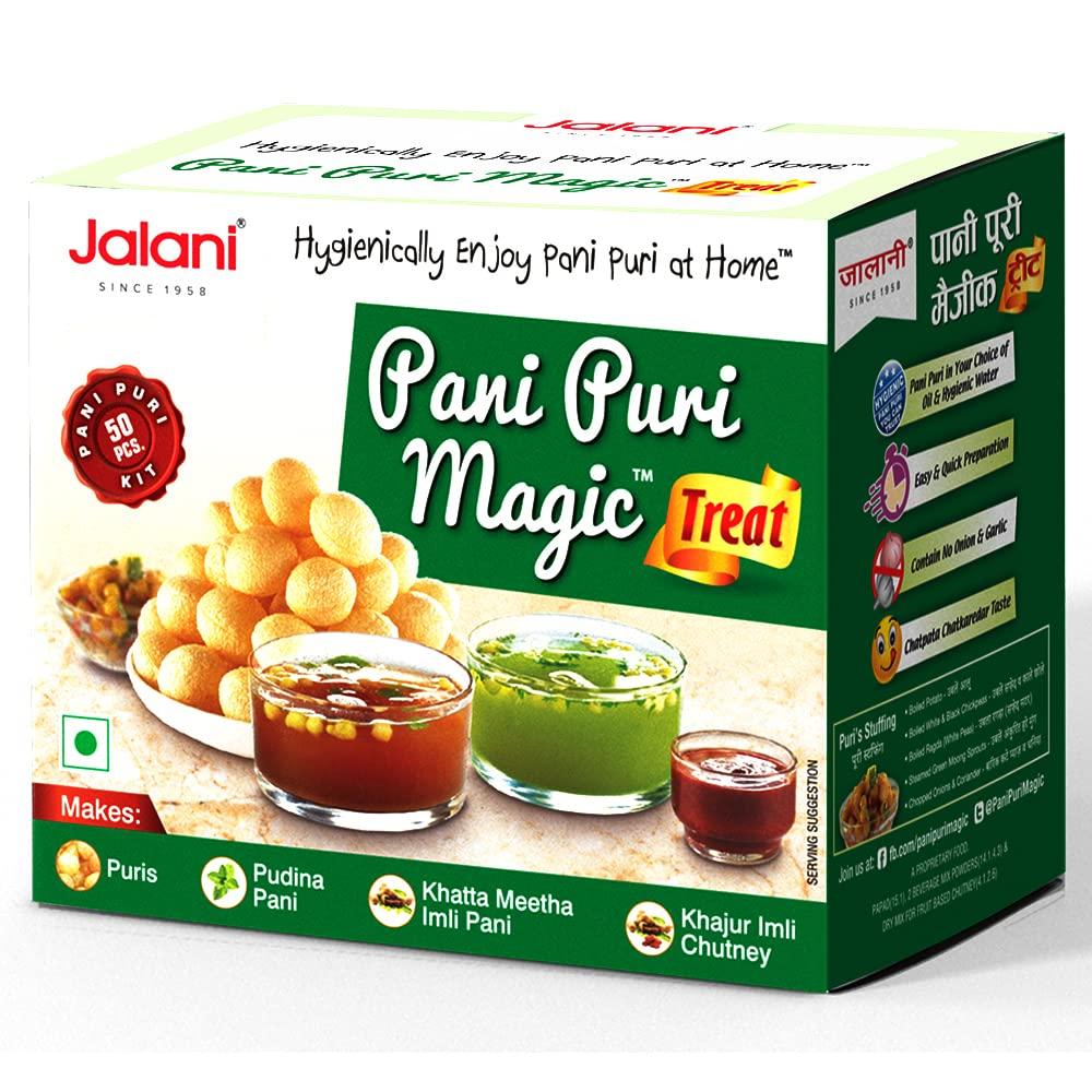 Generic SVS., Jalani Pani Puri Magic Treat | Hygienically Enjoy Pani Puri at Home | India\'s favourite Street Chat | A++ Grade, 220g (10 Pcs)