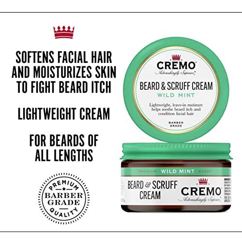 Cremo Cremo Beard & Scruff Cream, Astonishingly Superior, Best for all Lengths of Facial Hair, 4 oz Can