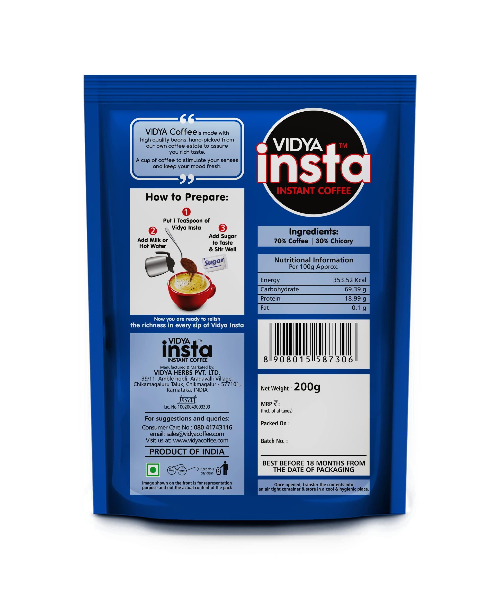 Vidya Vidya Coffee Organic Vidya Insta (200G_Blue With Red)