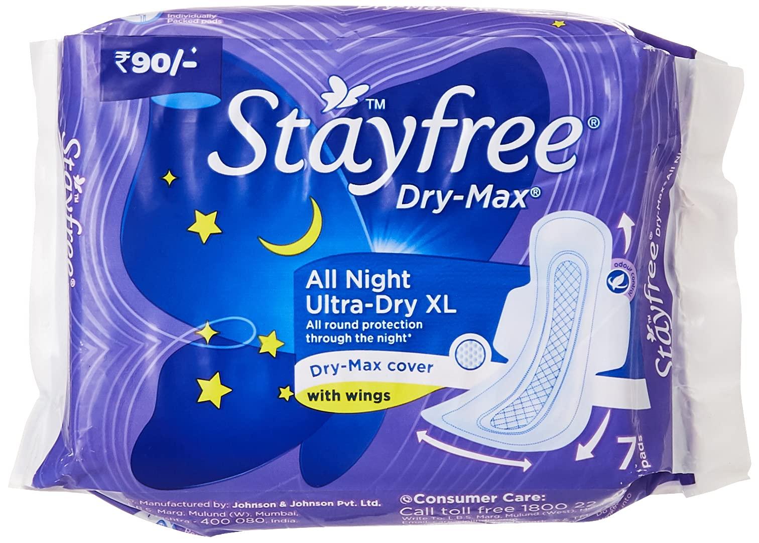 Stayfree STAYFREE best Dry Max all Nights 14+14+7 Pad Sanitary Pad (Pack of 35)