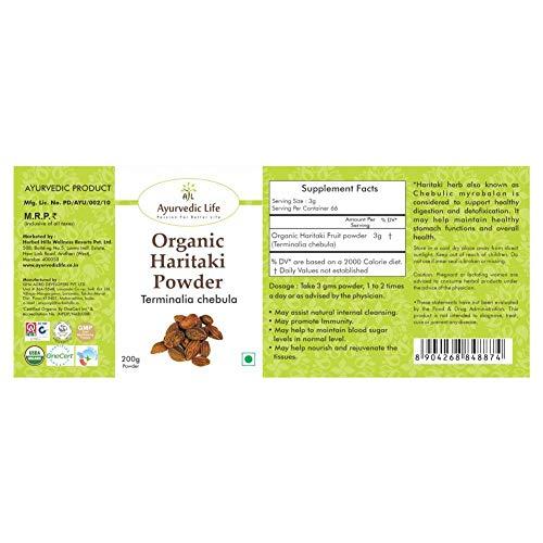 A&L Ayurvedic Life Organic Haritaki Powder 200 gms Pack of 2