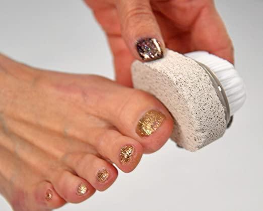 Tiny Deal 2pac Pumice Stone and Brush for Feet, Foot File, Dead Skin Callus Remover, Pedicure Tool, Bathroom Accessories-2 L x 1 W
