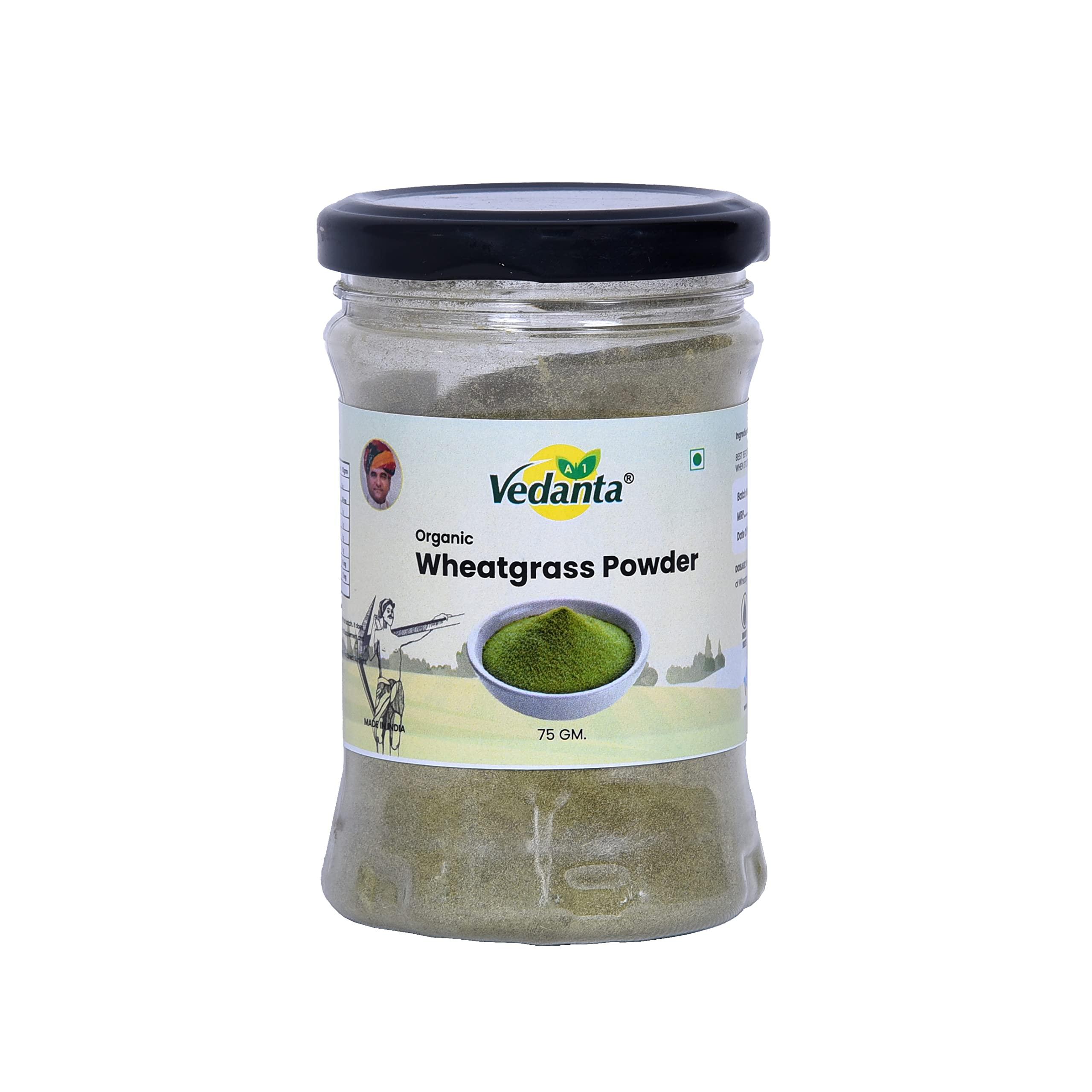 Vedanta Vedanta 100% Organic Wheatgrass Powder 100 Gm | Immunity Booster, Detoxification, Superfood | Pack of 1