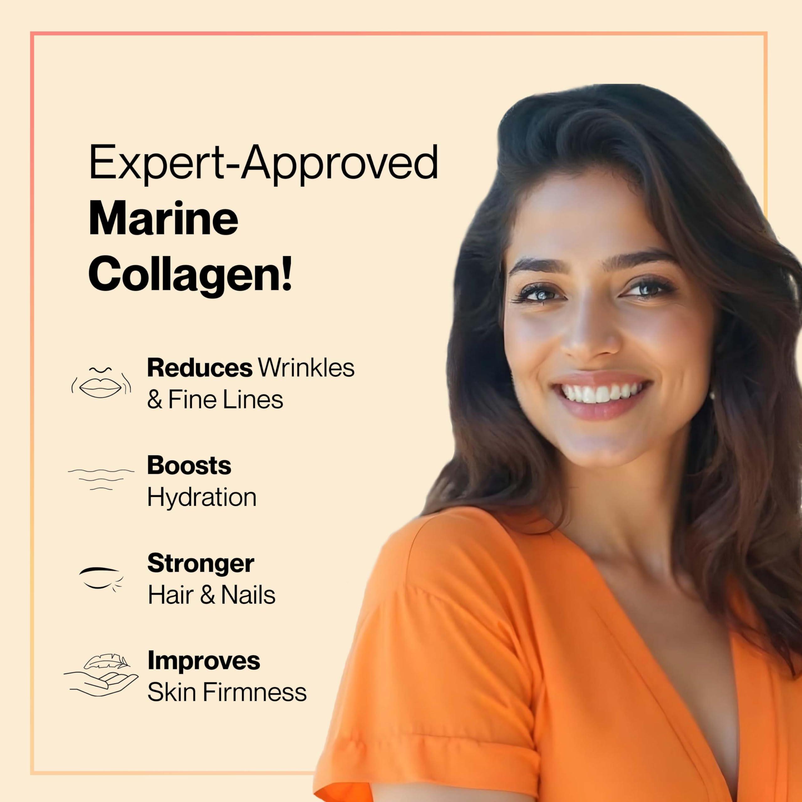 SETU Setu Skin: Youthful Marine Collagen Powder (15 Sachets) | Collagen Supplements for Women & Men | Hydrolyzed Type 1 & 3 Collagen for Healthy Skin, Hair & Nails | Peach Mango Flavor