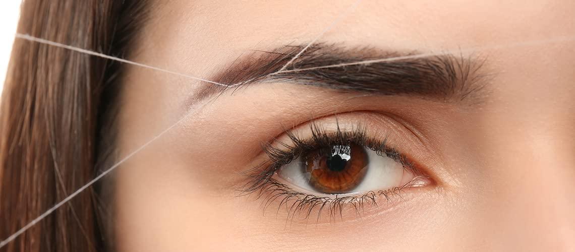 MEENIRA MEENIRA Professional Eyebrow Threading Eyebrow Thread Facial Hair Threading for Home and Salon Use for Eyebrows Face Body Hair Remover Threading Tools White_Color (6)