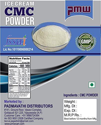 pmw Pmw - CMC Powder - Jar Pack - (Carboxymethyl Cellulose) For Making Soft, Smooth and Creamy, Instant Cake Premixes Ice Creams - 250 Grams