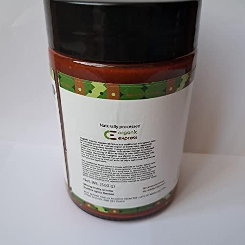 Organic Express Organic Express - Spicy Appemidi Tender Mango Pickle-Western Ghat Rare-Without oil (250 Grams)