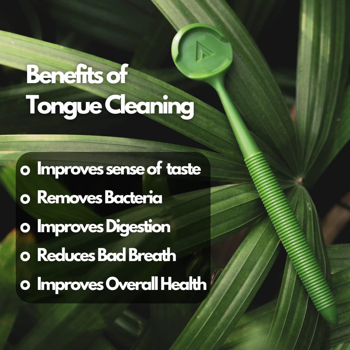 Age Ayurveda Age Ayurveda Nava Tongue Cleaner A Dual Sided Tongue Cleaner for Adults and Kids with Scraper & Massager (Red Pack of 2)