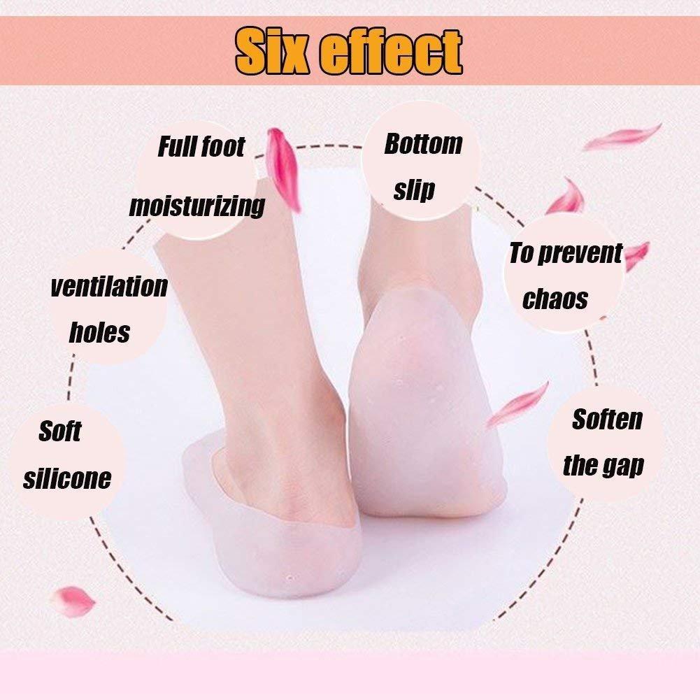 Param 1 Pair Foot Moisturizing Sock Full Length Silicone Gel Socks Cracked Foot Care Protector For Foot Care