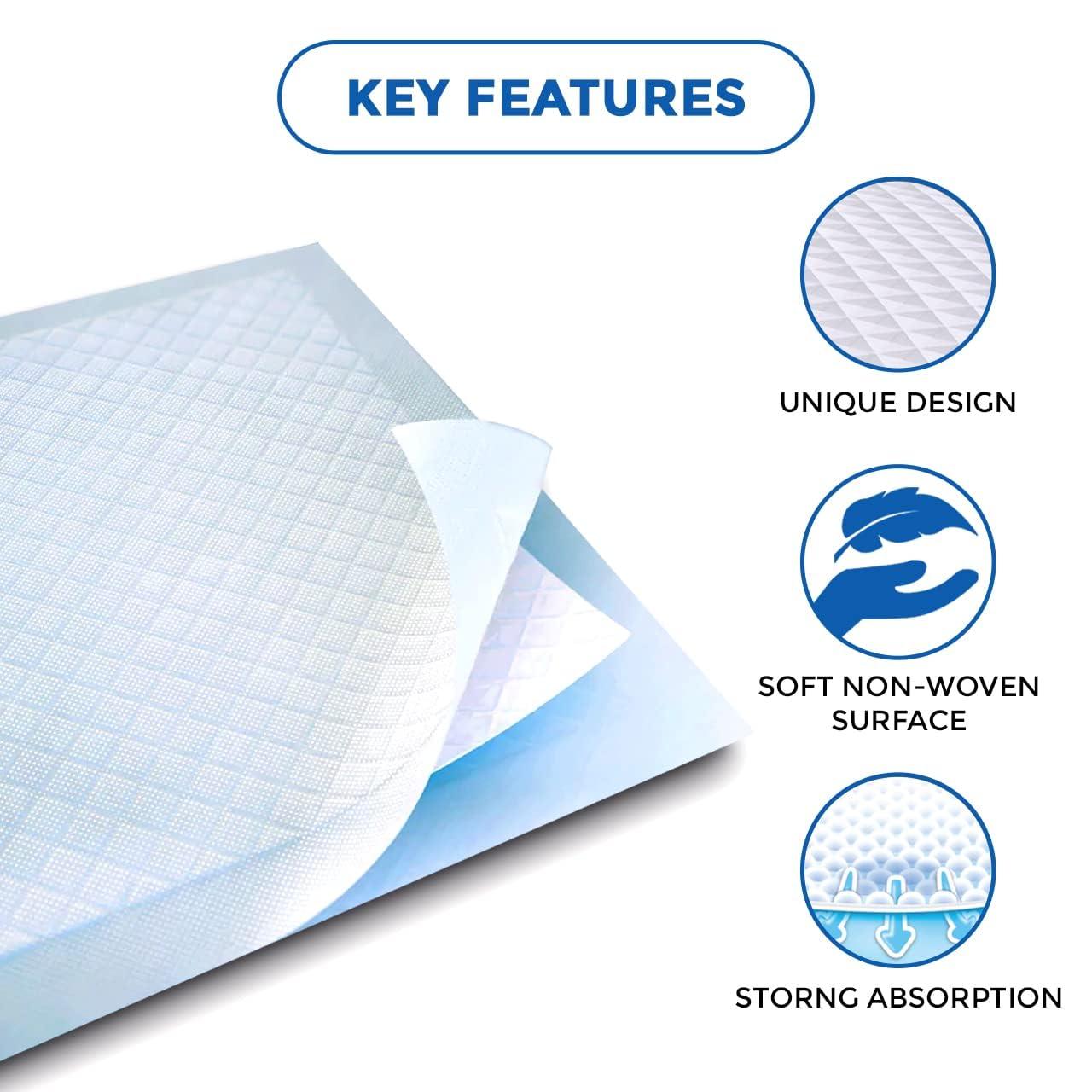 C- Cure Definition of Quality C-Cure Premium Disposable Underpads for baby and under sheet for adult patients. 60x90 Large bed pads essential bed ridden patient accessory Pack of 40 pcs