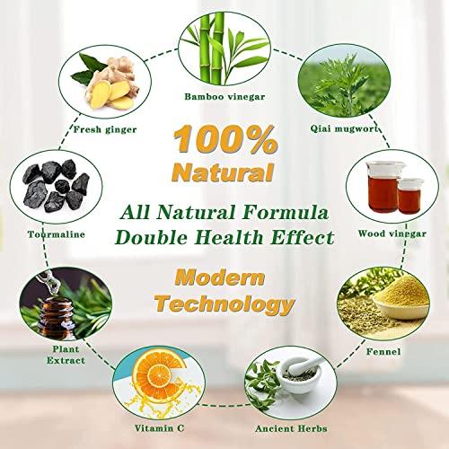 2heet HEET Foot Pads, Natural Bamboo Vinegar Ginger Powder Foot Pads, Easy to Use and Feel Better, Ginder Foot Pads for Relaxation, Relieve Stress, Improve Sleep, Pain Relief(50 patches)