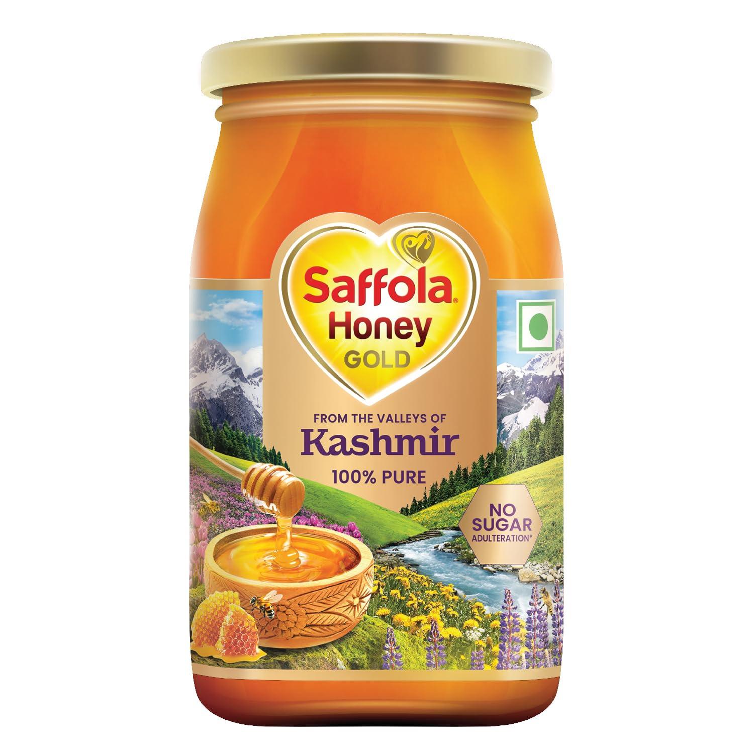 Saffola Saffola Honey Gold, 100% Pure Honey, Made with Kashmir Honey, 500g