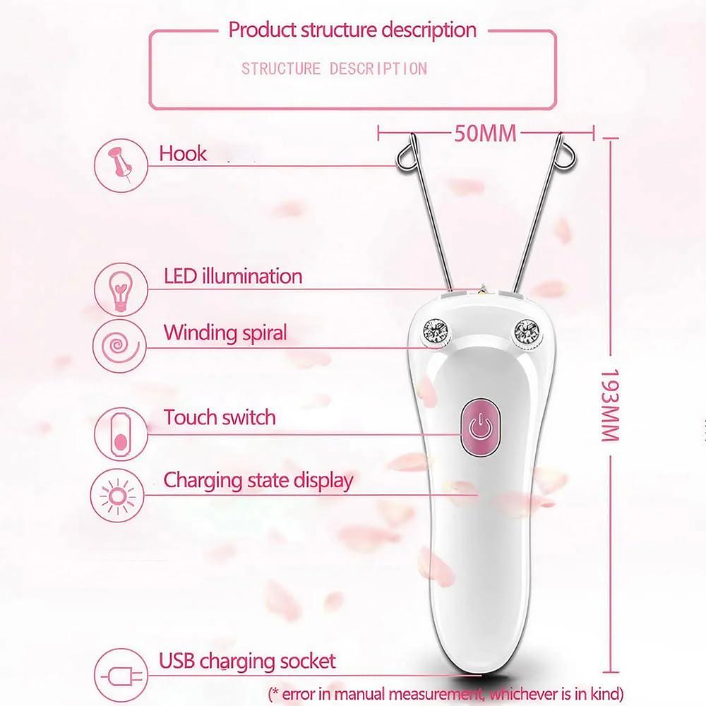 TAUDI TAUDI Electric Epilators Slique Tool - Upper Lip Hair Remover for Women, Facial Threading and Hair Removal for Face, Eyebrow, Chin, Body, Superior to Slique Plucker and Spring Stick