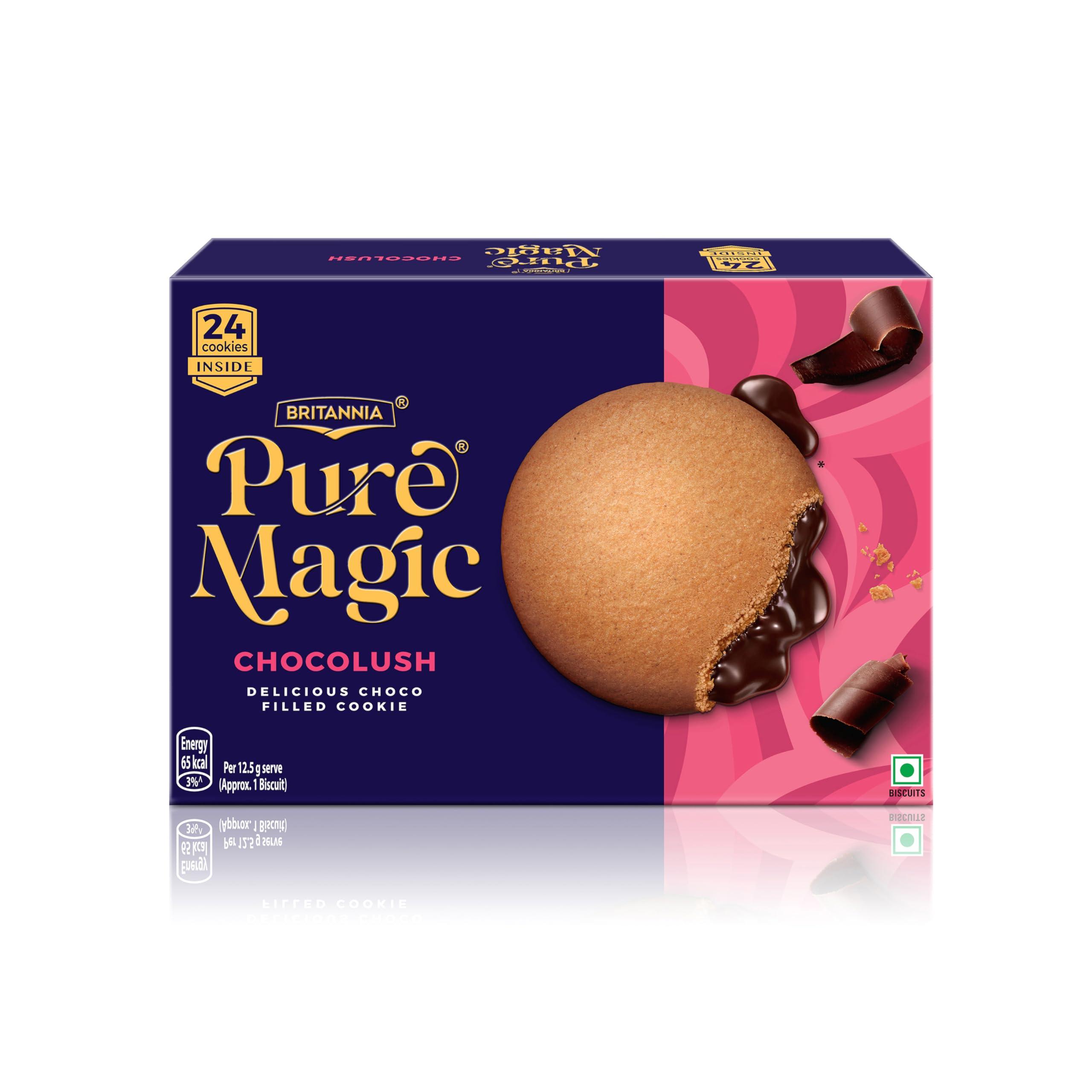 Pure Magic Britannia Pure Magic Chocolush, 300g, with Extra Crunchy Biscuit and gooey Choco-Filling