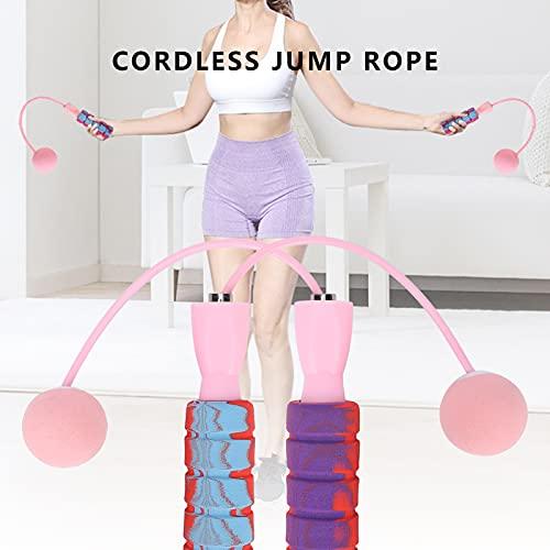 JUYT Ropeless Jump Rope, BOD Rope High Speed for Men Women for Fitness for Small Space(Pink)