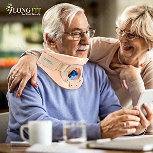 Longfit Longfit Philadelphia Collar Small Cervical Neck Brace Orthosis With Support Philadelphia Collar For Neck Pain Men Women Spondylitis Chin Support For Men & Women (L)