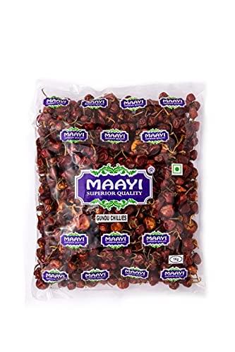 MAAYI MAAYI Dry Red Gundu Chilli / Natural Gundu Red Chilli 1Kg (3kg)