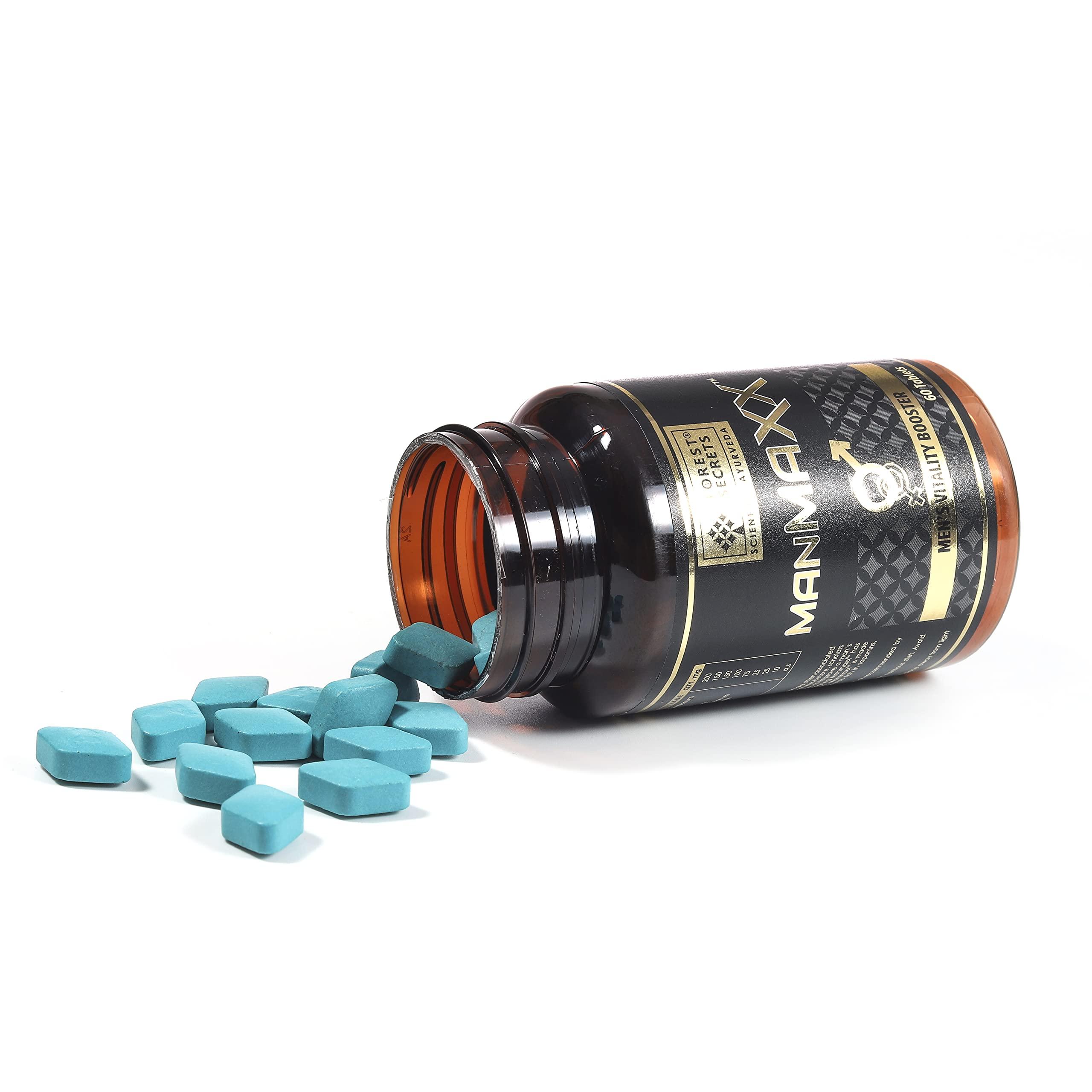 FOREST SECRETS Forest Secrets Manmaxx- Men\'s Vitality Booster, 60 tablets | For Stamina & Energy Booster For Men| Enriched Shilajit & Ashwagandha (Pack of 1)