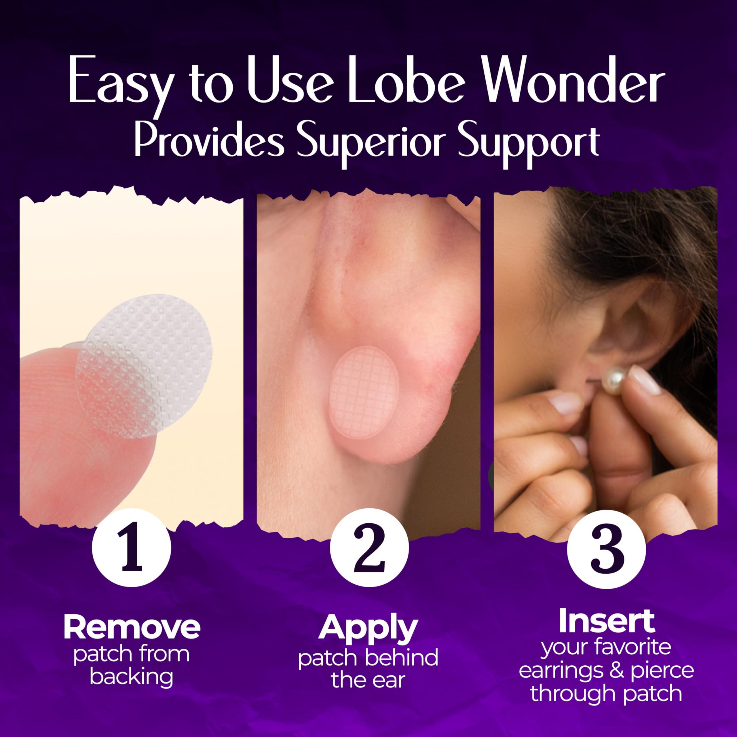 Lobe Wonder Lobe Wonder 60 Invisible Earring Ear-Lobe Support Patches Ear Lobe Support Patches: Mantra Impex Invisible Earring Lobe Support Patches Earring Sticker