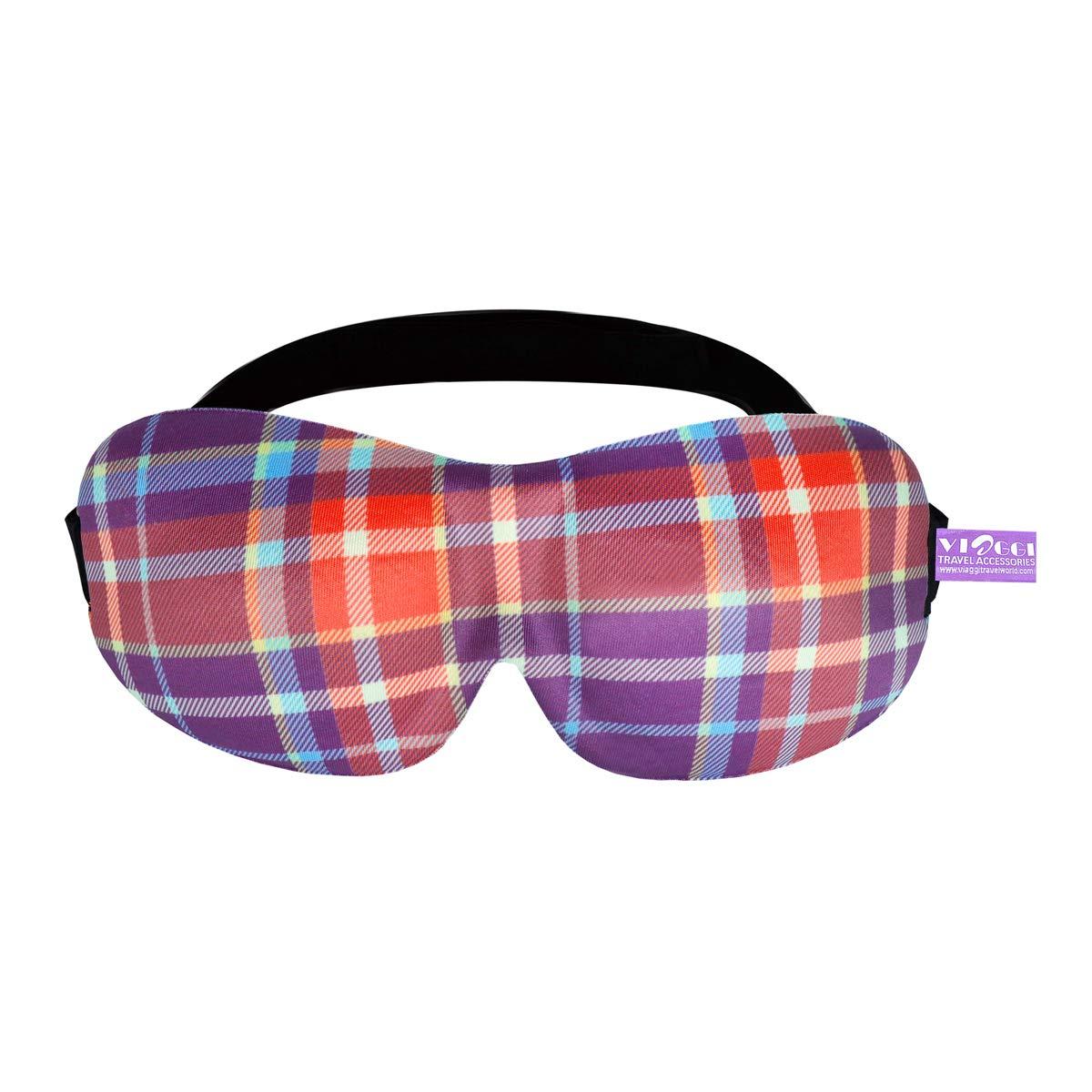 Viaggi VIAGGI Red 3D Printed Eye Mask, Blindfold Sleep Eye Mask for Travel, Sleeping Eye Mask for Women and Men, Eye Cover