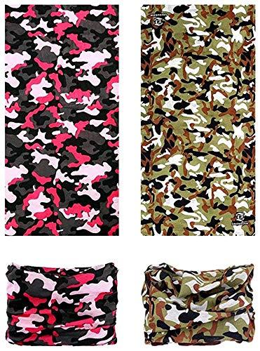 Madhavi Madhavi Headband Head Wrap Bandana Headwear Face Mask magic scarf for men & women Set Of 4