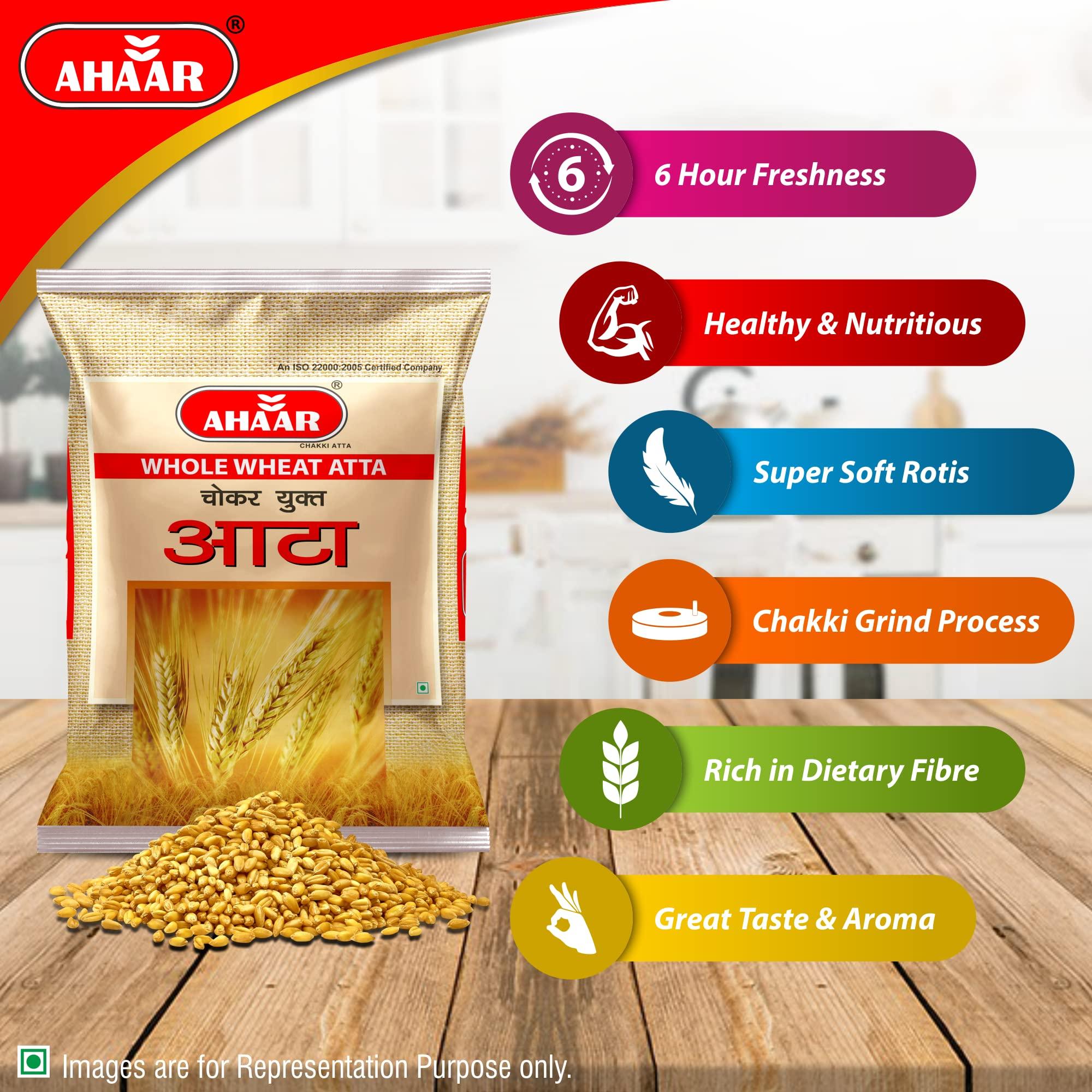 AHAAR Ahaar Choker Yukt Atta 5kg | Whole Wheat Flour