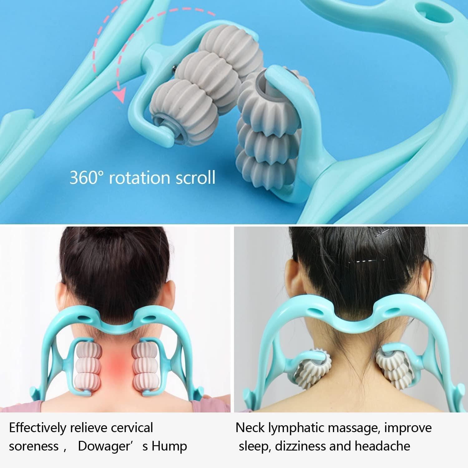 Sakar Sakar 6 Wheel Dual Pressure Point Cervical Neck Massager||Pinpoint Roller Neck Spine Massage Tool Relaxer Handheld Roller Therapy||Neck Acupoints 360 Adjustment||Pain Relief Accessories(Pack of 1).