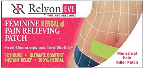 Relyon EVE RELYONEVE E Herbal Pain Relief Patches - Menstrual pain Cramps -Back pain -World first trasndermal patch with Boswella- Instant Releif Plaster & Patch (5 Patches)