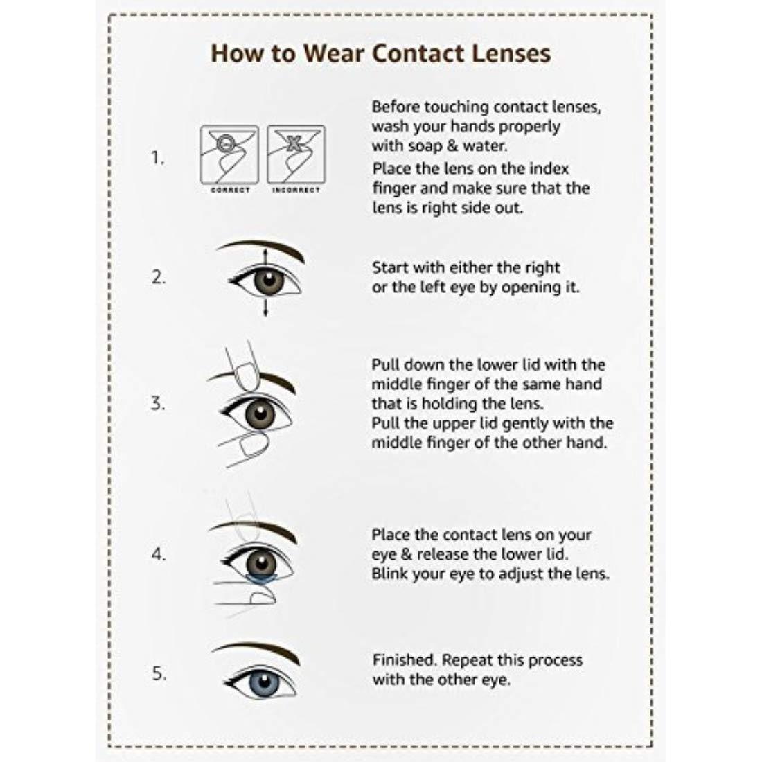 EYCOG EYCOG Monthly 2 Pair Honey-Hazel Colored 0 Power Contact Lenses for Eyes Men and Women with 1 Lens Travel Kit Storage Box