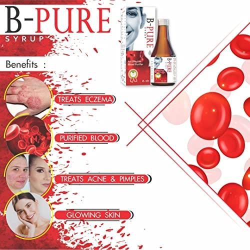 Drugs Laboratories Drugs Laboratories B.Pure Blood Purifier 450ml Syrup/Reduces Pimples and blemishes| Prevents Acne | Remove Allergy 100% Safe, Ayurvedic Formula for Glowing Pimple free skin