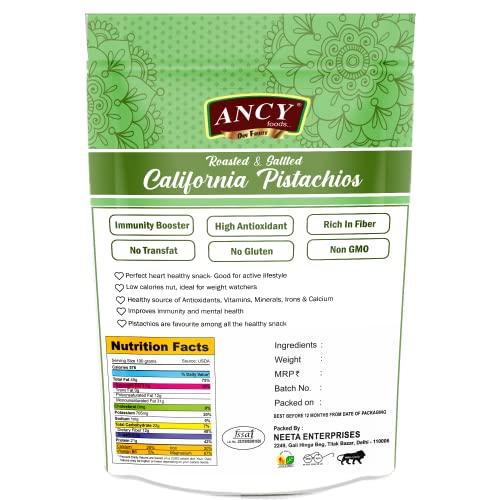 Ancy Ancy Pistachios/Pista Roasted and Salted Whole Extra Large-250G
