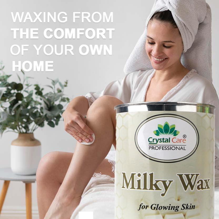 CRYSTAL CARE CRYSTAL CARE Hair Removal Wax for Glowing Skin | Men and Women | (MIlky Wax, 800G)