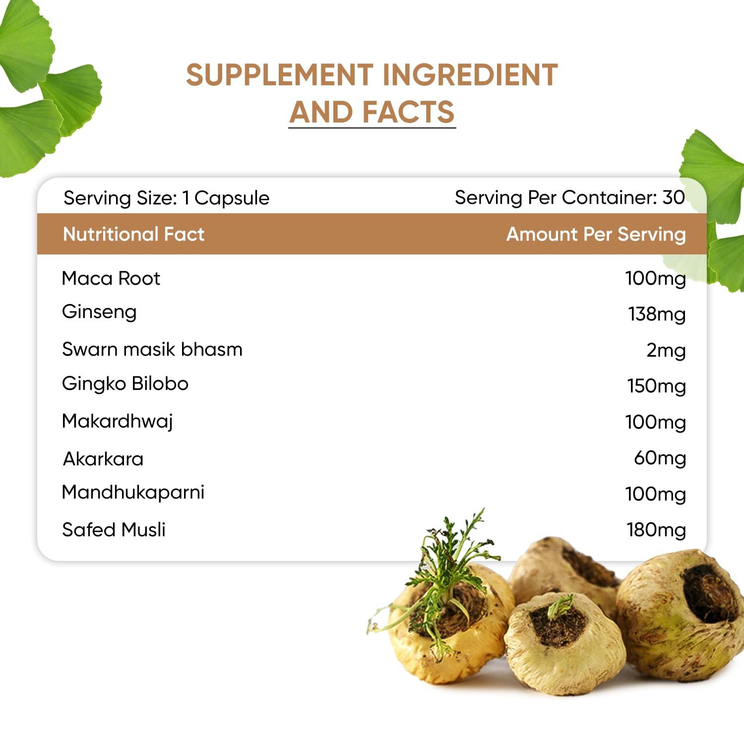 Herbal max Herbal max Strong maxx Maca Root (800 mg) 30 Capsule