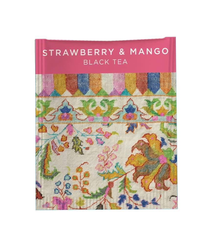 Newby Newby Strawberry and Mango Black Tea, 25 Biodegradable Tea Bags | With Sweet & Sour Notes of Mango & Strawberry | Hot & Cold Tisane | 50g