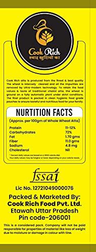 Cook Rich Cook Rich Traditional Whole Wheat Chakki Aata 10 kg,100% Atta 0% Maida