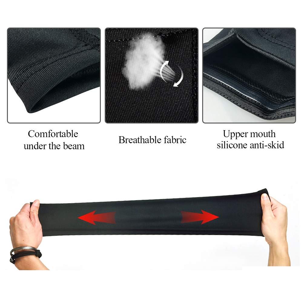 OWIKAR 1 Pair / 2 Pcs Honeycomb Elbow Pads Crashproof Arm Sleeves Basketball Football Volleyball Protector Padded Support Elbow Brace Shin Guards Protective Gear for Girls Boys Kids Men (White, X-Large)