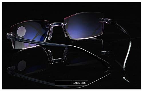 AEC AEC ReadSafe NEO Smart Rimless Reading Eyeglasses With AR BlueBlock Lens (+2.00, Black)