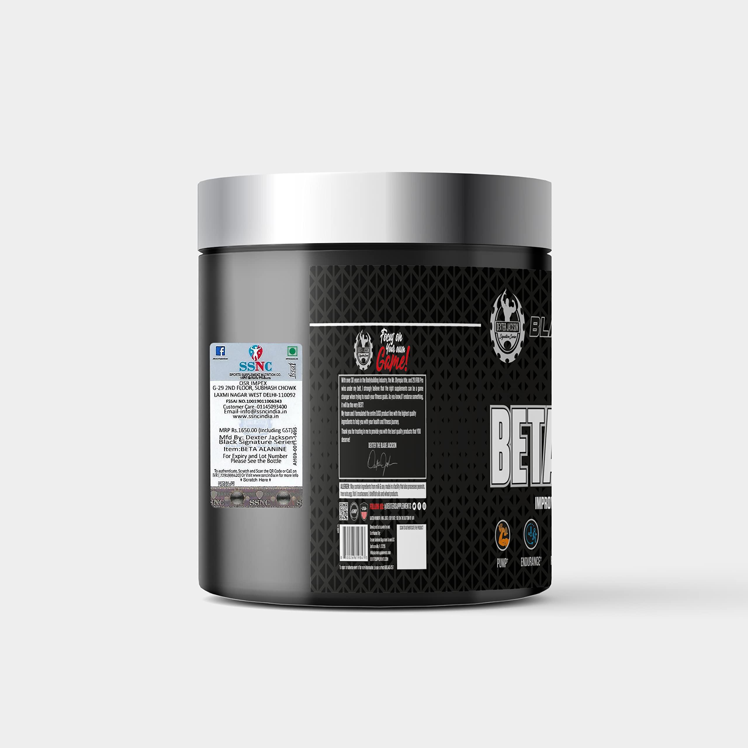 Dexter Jackson Signature Series Dexter Jackson Signature Series Black Series Beta Alanine|Enhance Endurance And Performance|63 Servings, 250G - Premium Amino Acid Supplement For Athletes - Powder