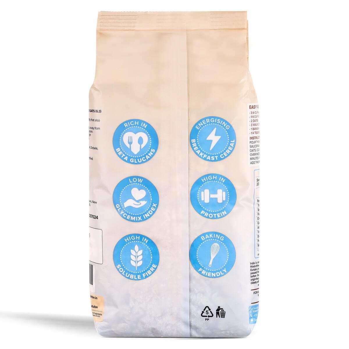 urban platter Urban Platter Rolled Oats, 500g (Whole-Grain Oats | High in Fiber and Protein | Breakfast Cereal I Instant Oats)