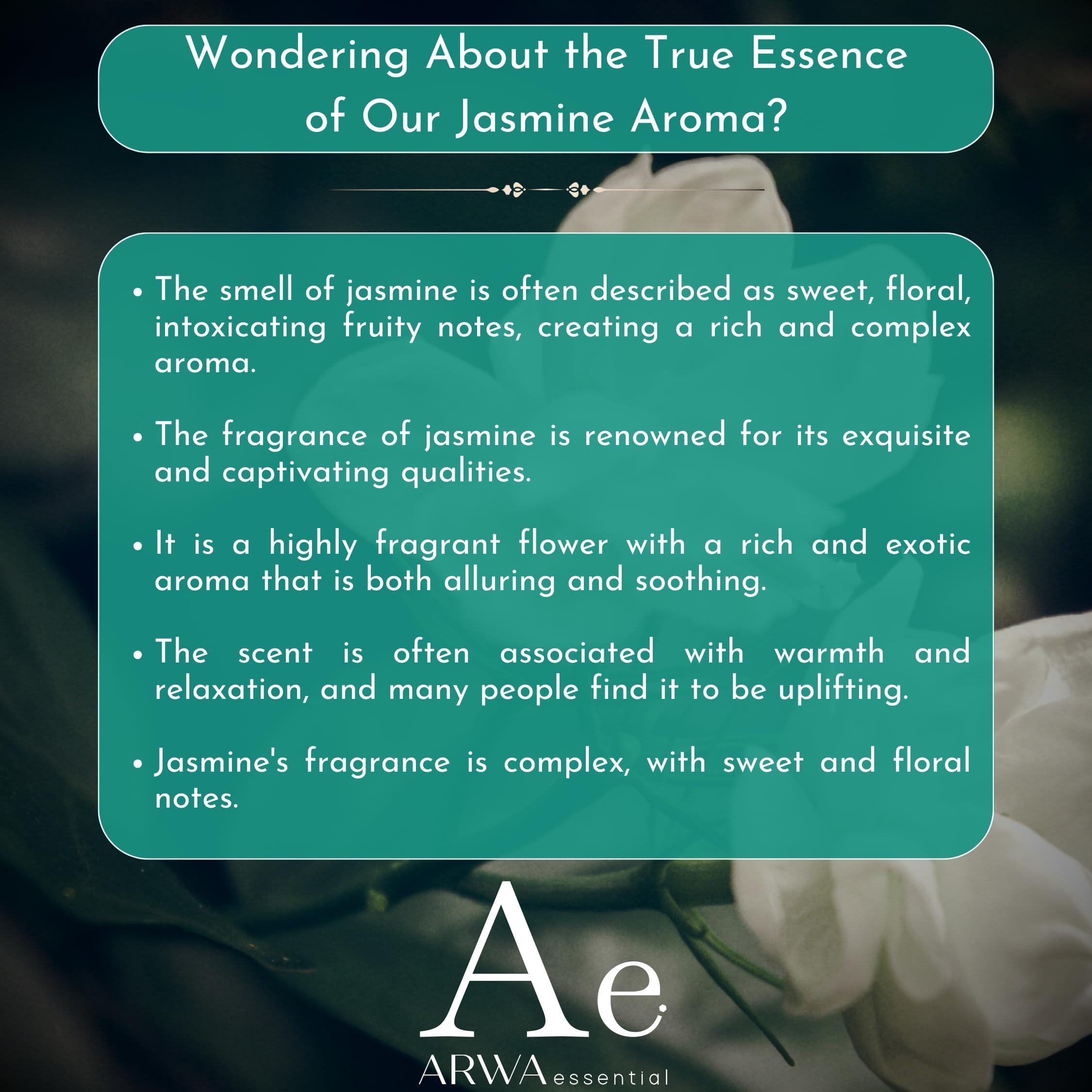 Ae ARWA Essential ARWA Essential Jasmine(Mogra) Oil 1L | 100% Pure & Natural Jasmine/Mogra Oil for Relaxation & Massage | Premium Essential Oil for Aromatherapy, Diffuser, Candles & Soap Making | Fragrance Oil Gift Set