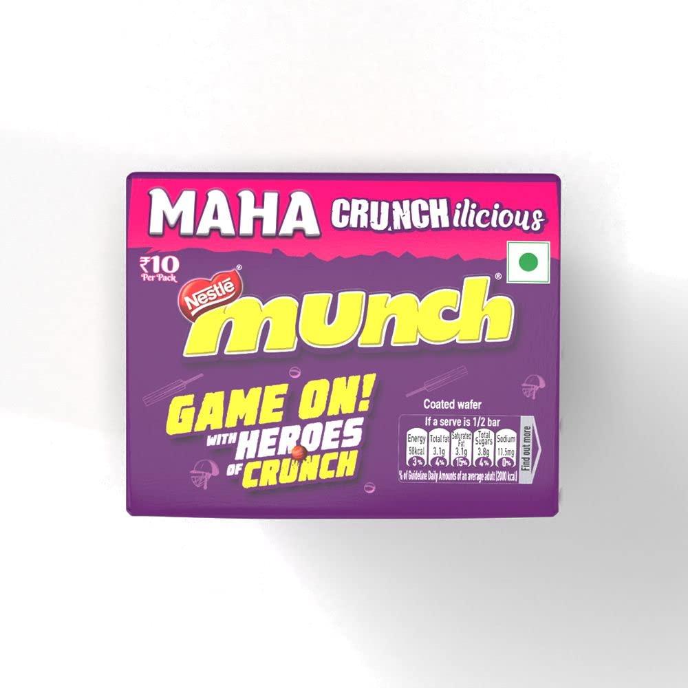 Nestle MUNCH Nestle Munch Maha Crunch-Illicious IPL Box- 800g (25g Wafer, Pack of 32)