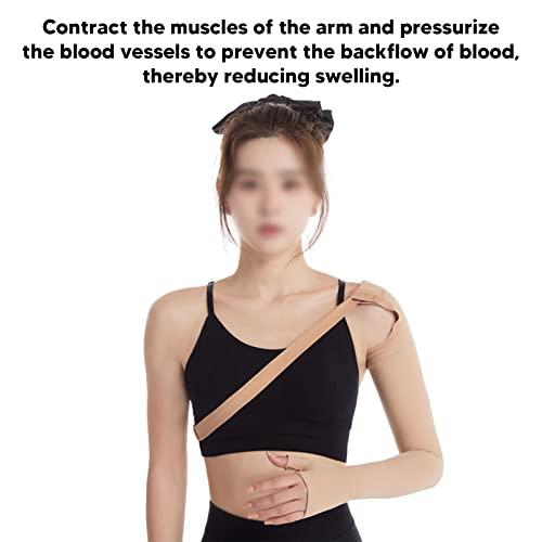 BUJO Post mastectomy arm sleeve, breast cancer anti-swelling arm sleeve soft and comfortable high elasticity for lymphedema (Right Hand)
