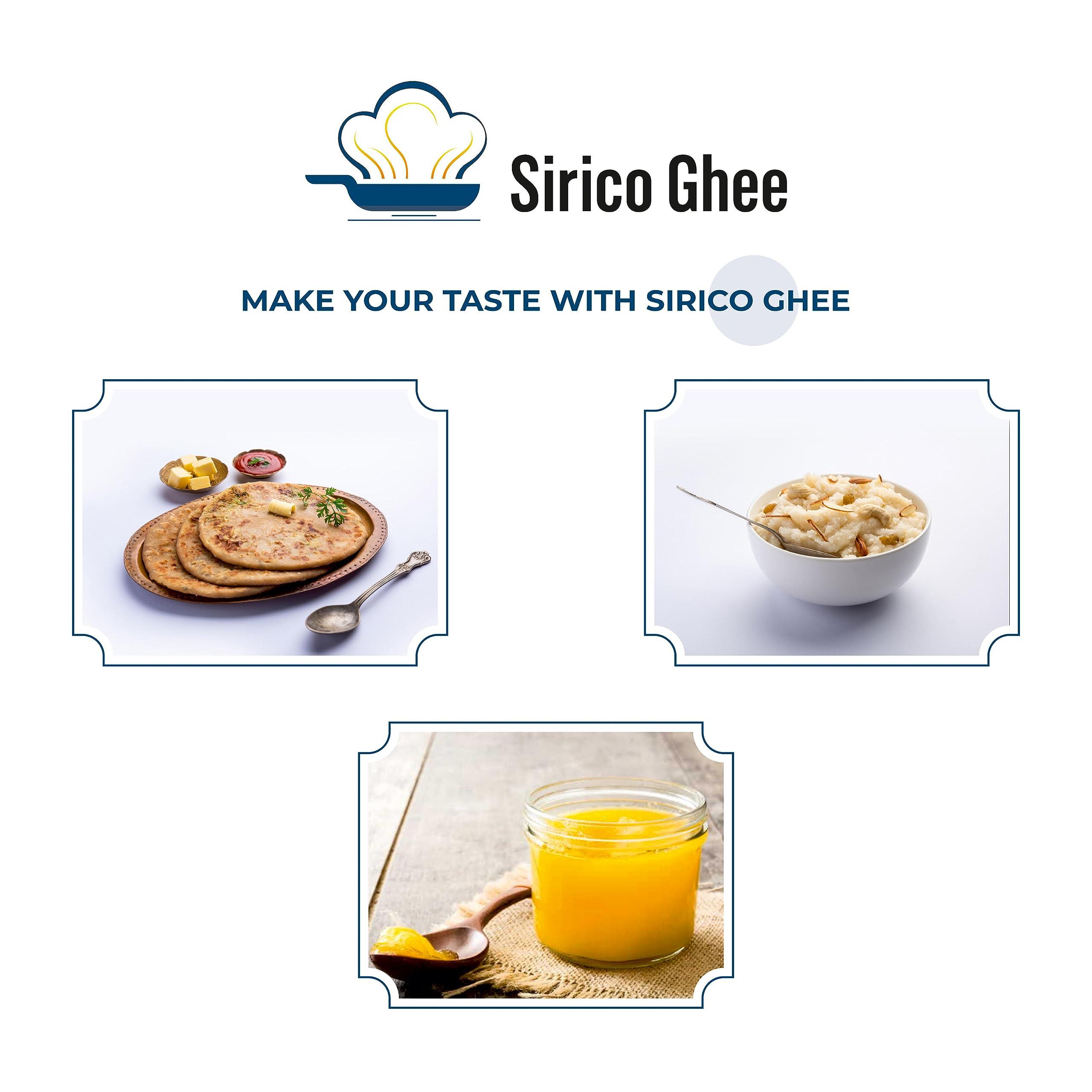 SIRICO GHEE Sirico Authentic A2 Desi Cow Ghee | Pure, Bilona, Gir Cow Ghee - Nutritious, and Delicious | Bilona cow ghee A2 | Desi ghee. (100 ML)