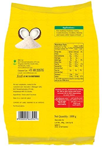 KLF Coconad KLF Coconad Low Fat Desiccated Coconut Powder, Fresh, 1 Kg