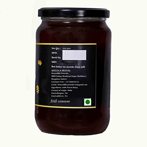 SAMRUDDHI NATURALS SAMRUDDHI NATURALS - Raw Unprocessed 100% Pure Deep Forest DARK Honey from Apis Serena from Western Ghats|Immunity Booster|Lab Tested|-250gms