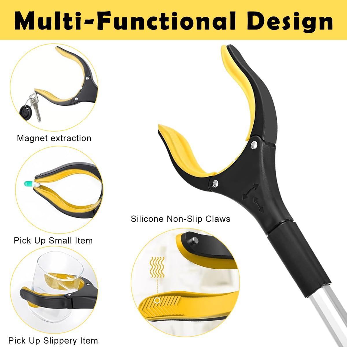 HASTHIP HASTHIP Convenient Grabber Reacher Tool - Foldable Reacher Grabber Pickup Tool - Garbage Trash Picker for Litter - 80CM Claw Grabber Pickup Tool - Grabber Pick Up Tool Assistive Device for Elderly
