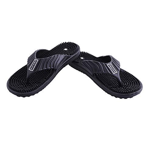 ACi ACi Acupressure Rubber Slippers for Pain Relief Black Size- (44)