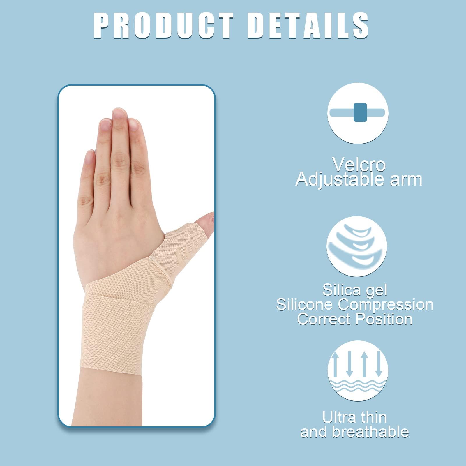 SAVITA Trigger Thumb Splint, Silicone Thumb Support Brace Stabilizer Thumb Splint Brace Pressurized Strip Adjustable Pressure Wrist brace with Thumb Stabilizer for Men Women(Left)